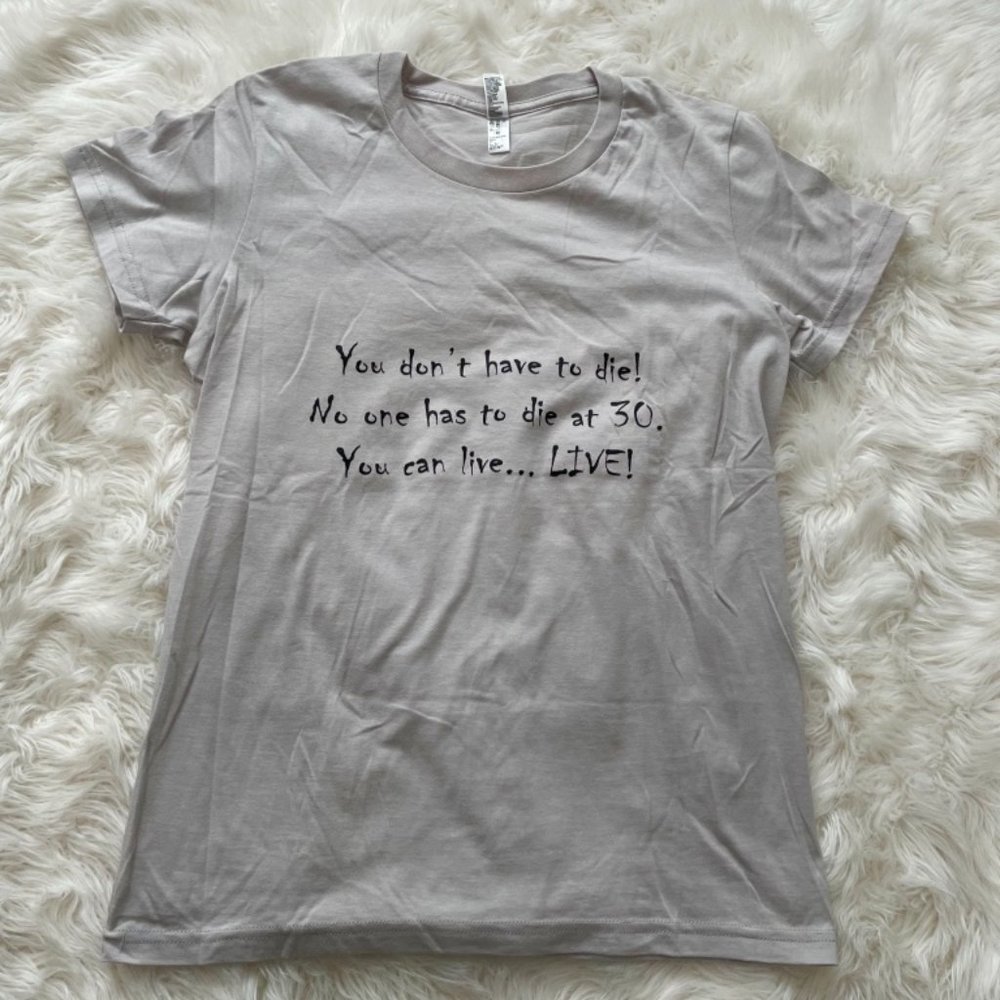 American Apparel "Logan's Run" slogan Tee Large Light Grey